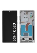 Ecran avec châssis Samsung Galaxy S22 Ultra - Soft OLED - Blanc photo 1