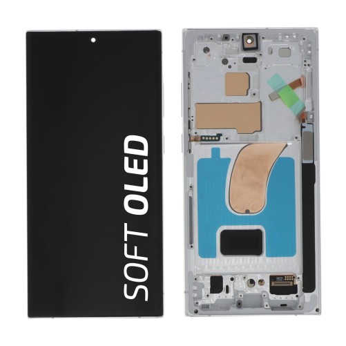 Ecran avec châssis Samsung Galaxy S23 Ultra - Soft OLED - Bleu photo 1