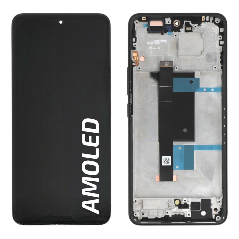 Ecran avec châssis Redmi Note 15 Pro 4G - Officiel reconditionné - Noir photo 1