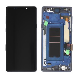 Ecran avec châssis (Soft OLED) Bleu - Galaxy Note 9 photo 1