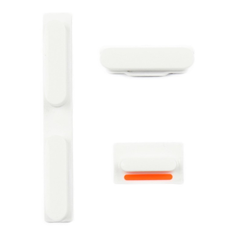 Kit Boutons Blanc: Power, Silencieux, Volume - iPhone 5C