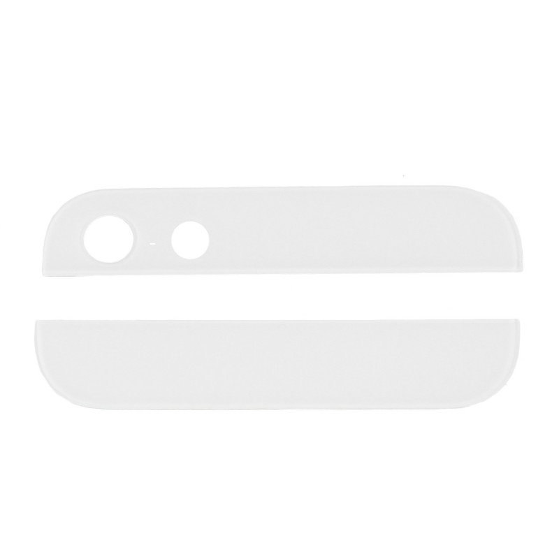 Cache plastique arrière supérieur & inférieur BLANC - iPhone 5