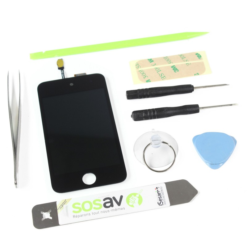 Kit Réparation Ecran LCD + Tactile - iPod touch 4G NOIR