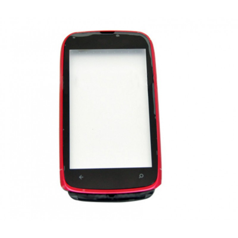 Vitre tactile Rouge + châssis - Lumia 610