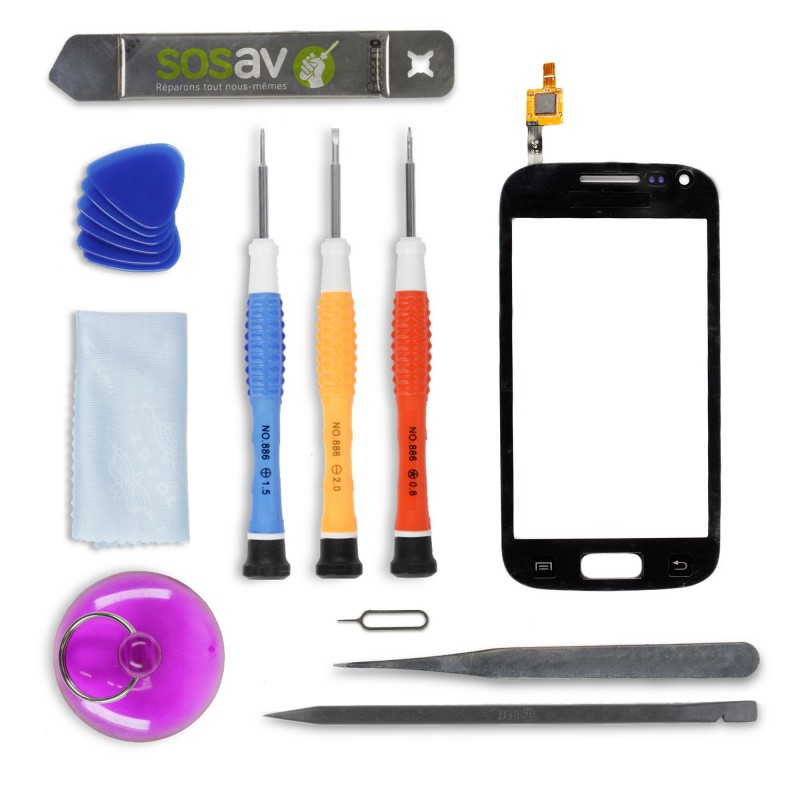 Kit de réparation Vitre Tactile Noire - Galaxy Ace 2