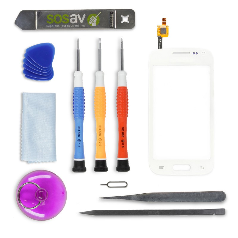 Kit de réparation Vitre Tactile Blanche - Galaxy Ace 2