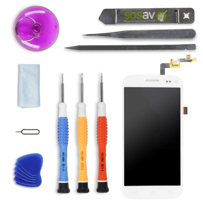 Kit de réparation Ecran Complet Blanc - Wiko Darkmoon