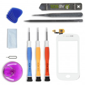 Kit de réparation VItre Tactile Blanche - Wiko Sublim