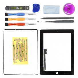 Kit réparation Vitre tactile (NOIR) - iPad 3