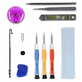 Kit de réparation Bouton Home Noir - iPad 3