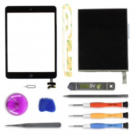 Kit réparation Ecran complet noir (LCD + tactile) - iPad Mini
