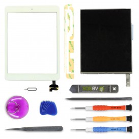 Kit réparation Ecran complet Blanc (LCD + tactile) - iPad Mini