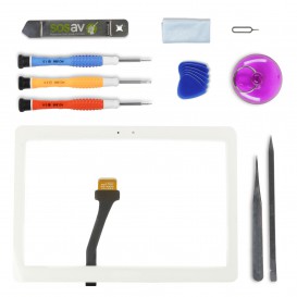 Kit de réparation Vitre Tactile Blanche - Galaxy Note 10.1