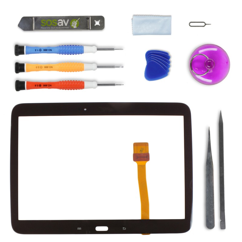 Kit de réparation Vitre Tactile Noire - Galaxy Tab 3 10"