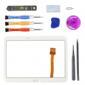 Kit de réparation Vitre Tactile Blanche - Galaxy Tab 3 10"