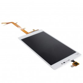 Ecran complet Blanc (LCD + Tactile + Châssis) (Officiel) - Wiko Ridge Fab 4G