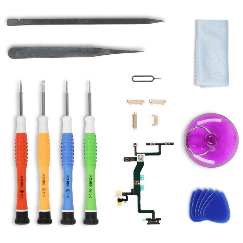 Kit de réparation 4 boutons OR - iPhone 6S