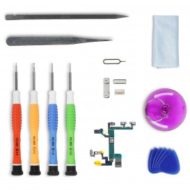 Kit réparation Boutons (Power, vibreur, volume) - iPhone 5S Blanc