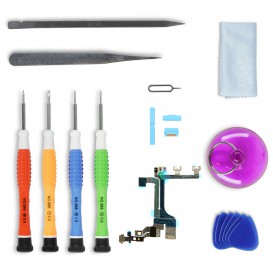 Kit réparation Boutons (Power, vibreur, volume) - iPhone 5C Bleu