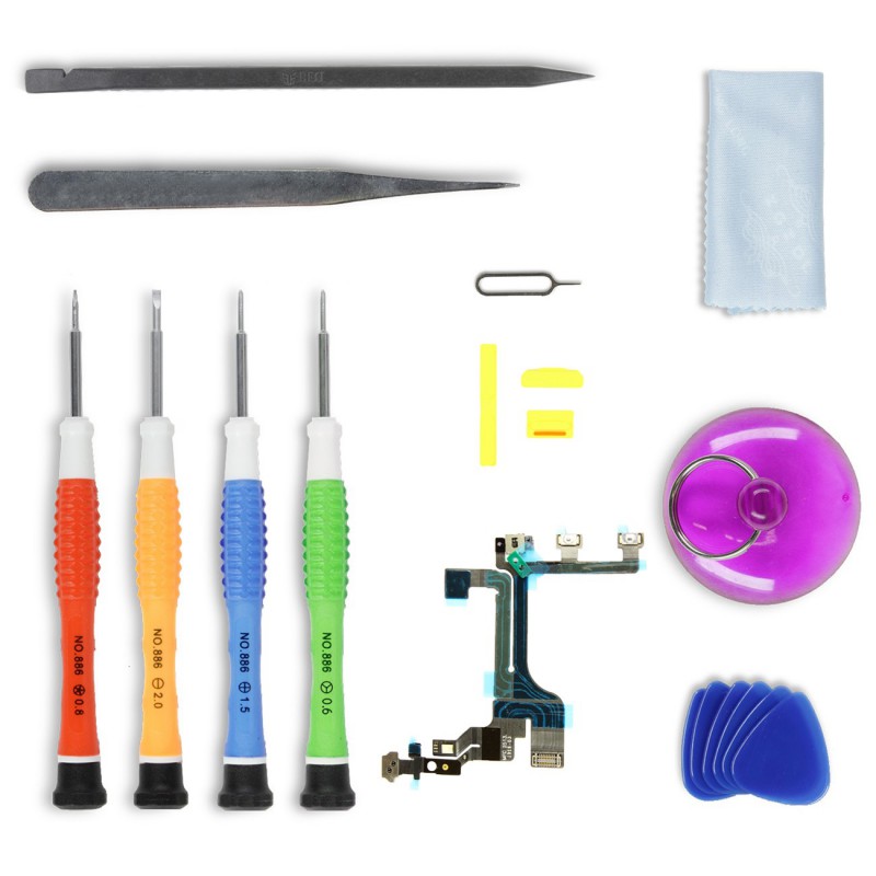 Kit réparation Boutons (Power, vibreur, volume) - iPhone 5C Jaune