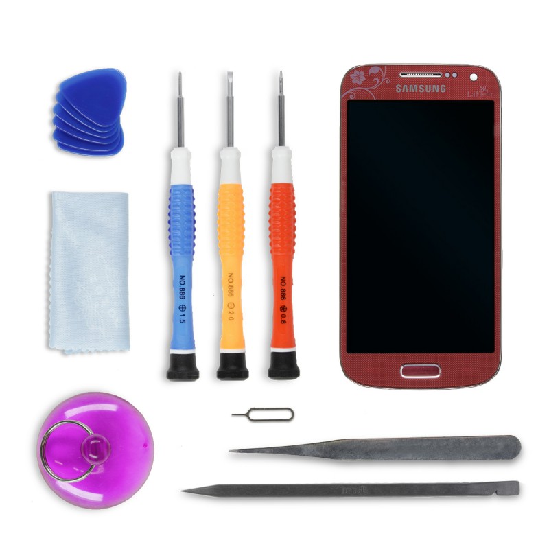 kit de réparation Ecran Rouge - Galaxy S4 Mini Plus