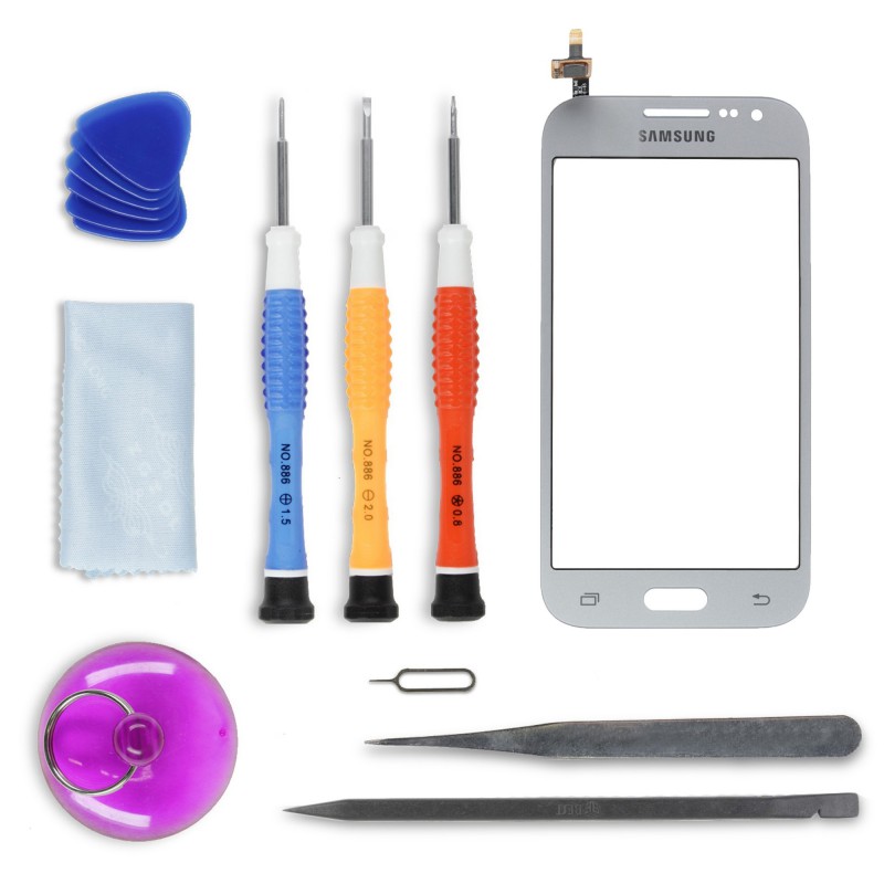 Kit de réparation Vitre tactile Argent - Galaxy Core Prime Value Edition