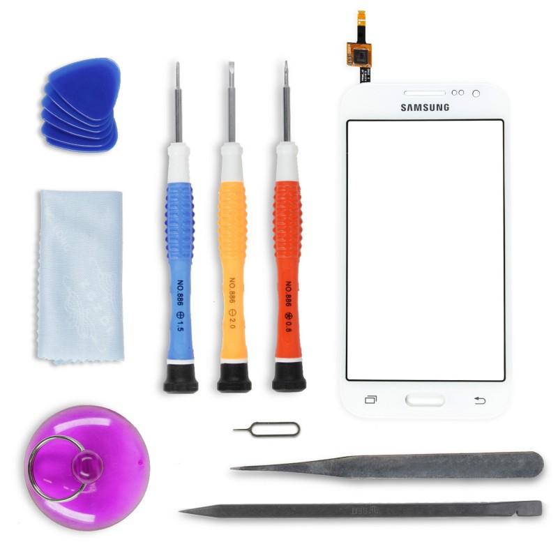 Kit de réparation Vitre tactile Blanche  - Galaxy Core Prime Value Edition