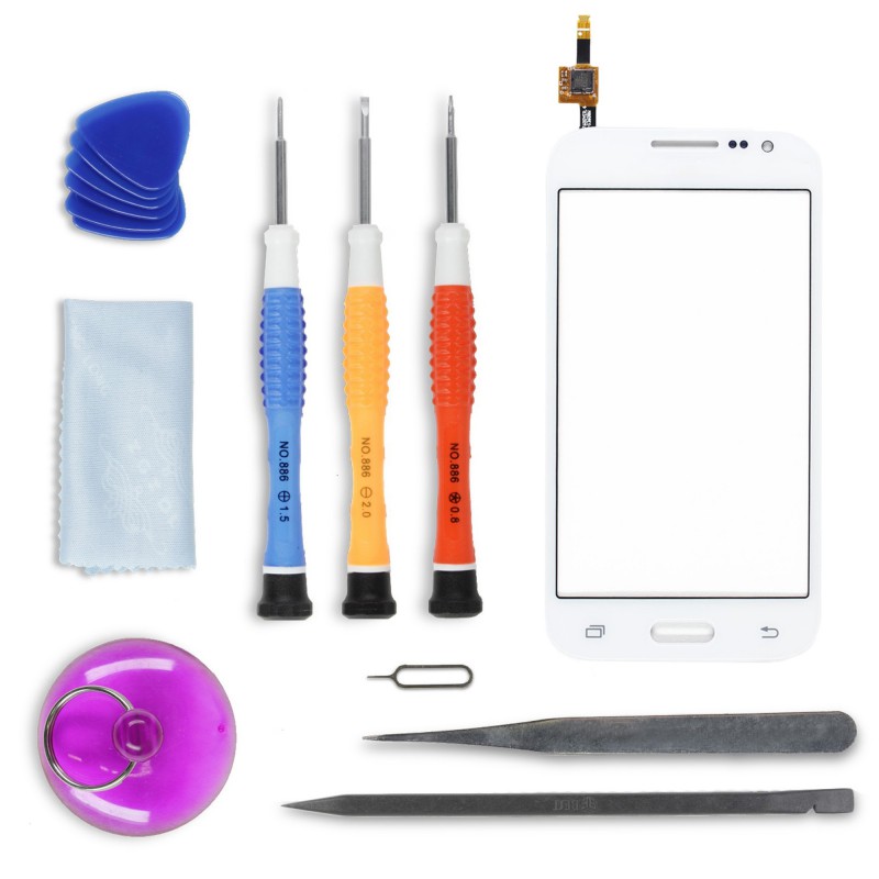 Kit de réparation Vitre tactile Blanche- Galaxy Core Prime