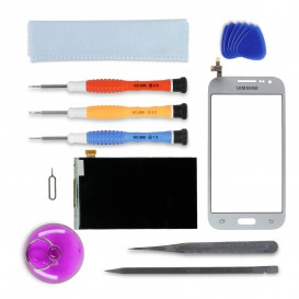 Kit de réparation Ecran Complet Argent- Galaxy Core Prime