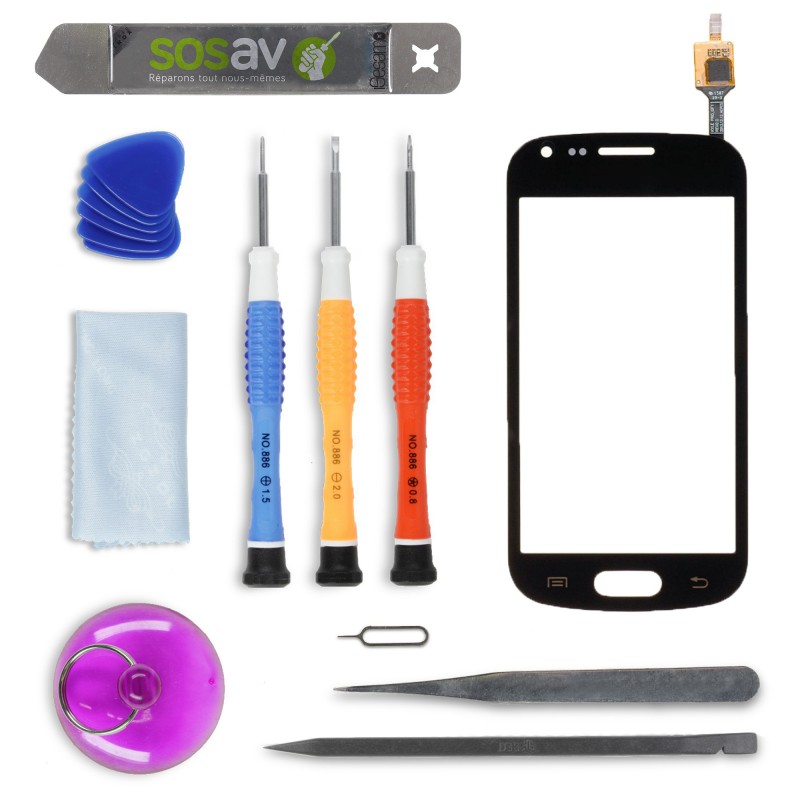 Kit de réparation Vitre tactile Noire - Samsung Galaxy Trend Lite