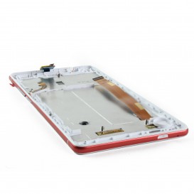 Ecran complet Blanc (LCD + tactile) + châssis rouge (officiels) - Wiko Fever Special Edition