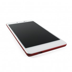 Ecran complet Blanc (LCD + tactile) + châssis rouge (officiels) - Wiko Fever Special Edition