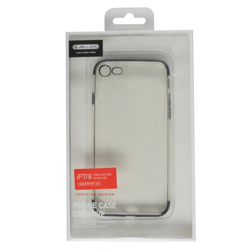 Coque TPU Ultra fine transparente / noire - iPhone 7 / 8