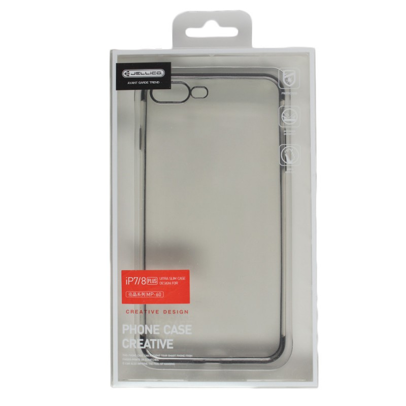 Coque TPU Ultra fine transparente / noire - iPhone 7 Plus / 8 Plus